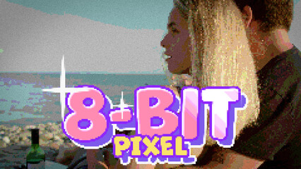 Pixel 8-Bit Replacement Title