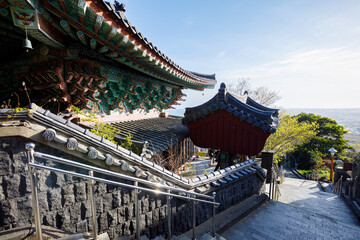 Sanbangsan Mountain temple at Jeju Island South Korea.
