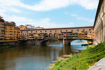 Ponte Vecchio over Arno river in Florence, Italy
