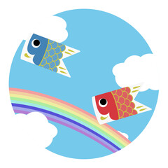 空を泳ぐこいのぼり