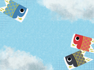 空を泳ぐこいのぼり