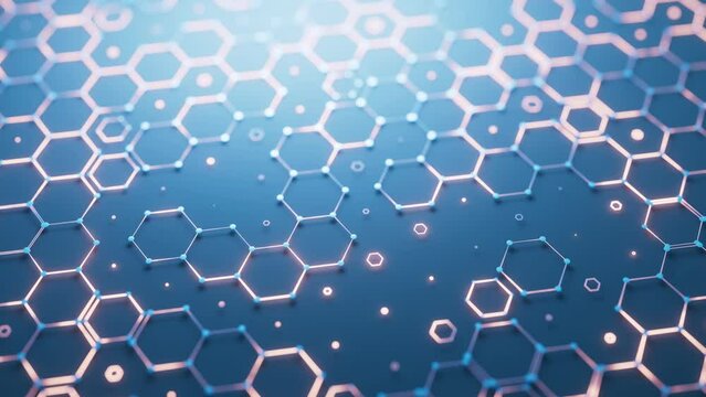 Hexagonal structure background, 3d rendering.