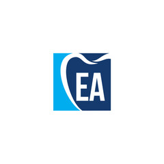 Letters EA And Tooth Logo Icon 003