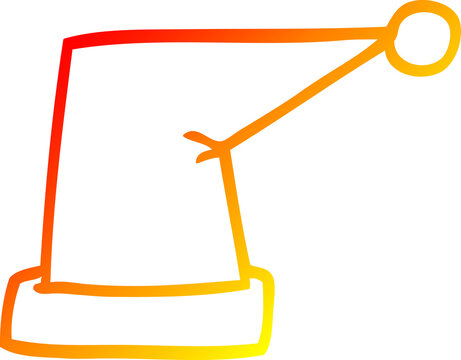 recommend clip art: warm gradient line drawing cartoon elf hat
