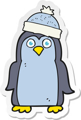 sticker of a cartoon penguin