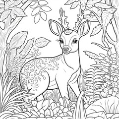 Deer painting, Generative AI