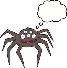 thought bubble cartoon spider