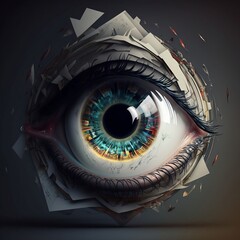 Image of a big eye, Generative AI
