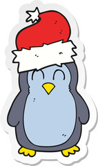 sticker of a cartoon penguin