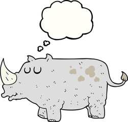 thought bubble cartoon rhino