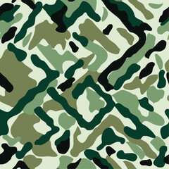 A green camouflage pattern with black lines seamless pattern © Ірина Агібалова