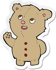 sticker of a cartoon cute teddy bear