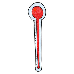 textured cartoon thermometer