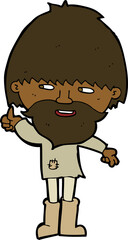 cartoon hippie man in wellington boots