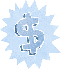 Obraz premium cartoon dollar symbol