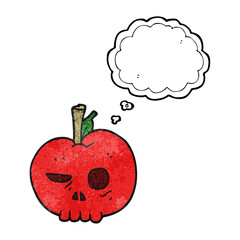 thought bubble textured cartoon poison apple