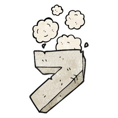 textured cartoon stone number seven