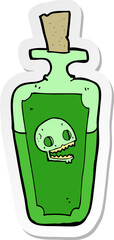 sticker of a cartoon poison