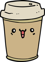 cartoon take out coffee