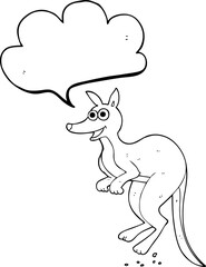 speech bubble cartoon kangaroo