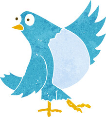 cartoon dancing bluebird