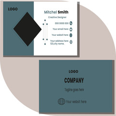 Business card design template, Clean professional business card template, visiting card, business card template.
