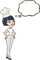 thought bubble cartoon chef