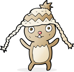 cartoon bear in hat