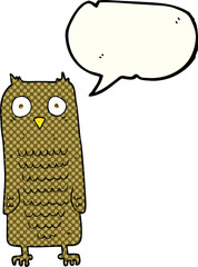 comic book speech bubble cartoon owl