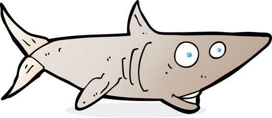 cartoon happy shark