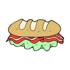 cartoon huge sandwich