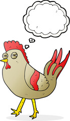 thought bubble cartoon chicken