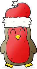 cartoon christmas robin