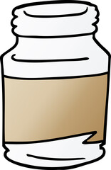 cartoon doodle pill jar