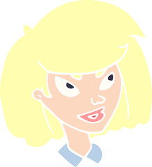 cartoon doodle face of a girl