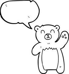 speech bubble cartoon teddy bear