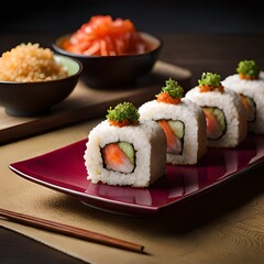 Sushi, japonese food, urumaki, sashimi