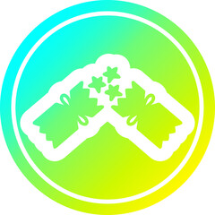 exploding christmas cracker in cold gradient spectrum