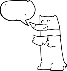 speech bubble cartoon bear