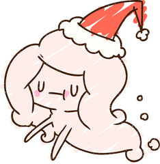 Christmas Ghost Chalk Drawing