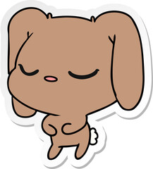 sticker cartoon of cute kawaii bunny