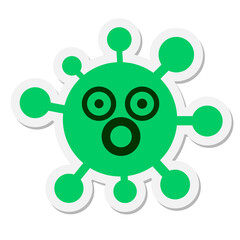 shocked virus sticker