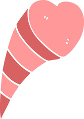 flat color style cartoon love heart symbol