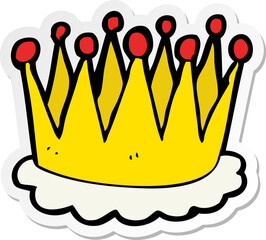 sticker of a cartoon crown