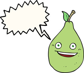speech bubble cartoon pear