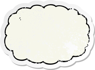 Fototapeta premium distressed sticker of a cartoon cloud