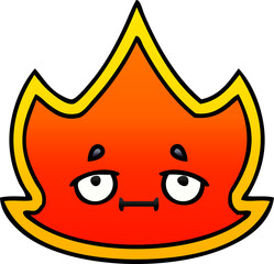 gradient shaded cartoon fire
