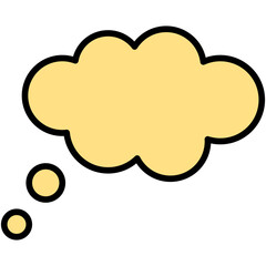 Speech balloons icon, filled style vector illustration