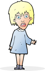 cartoon shocked woman