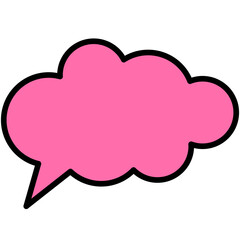 Speech balloons icon, filled style vector illustration